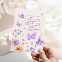 Boho He Gives Me Butterflies Purple Bridal Shower