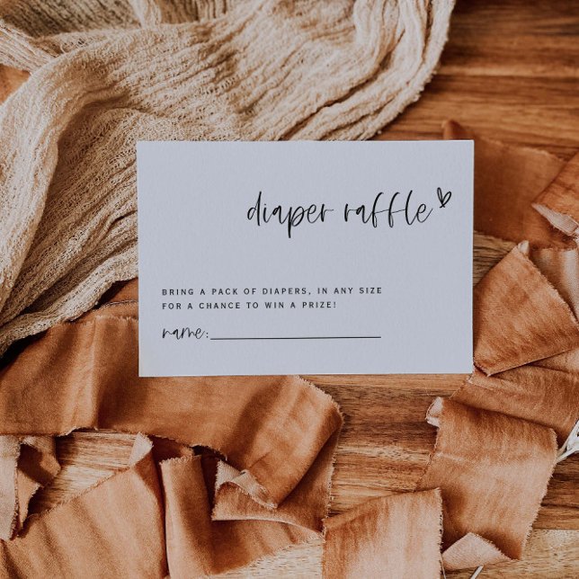 Boho Heart Diaper Raffle Baby Shower Game E100 Card (Creator Uploaded)