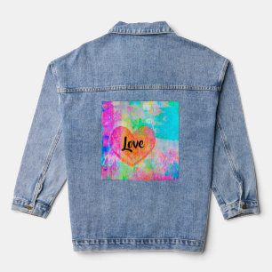 Boho Heart Love Denim Jacket