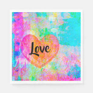 Boho Heart Love Napkin