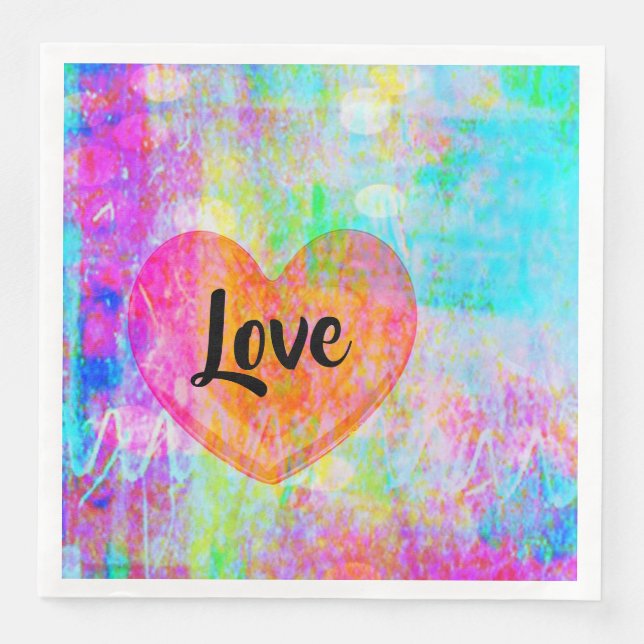 Boho Heart Love Napkin (Front)
