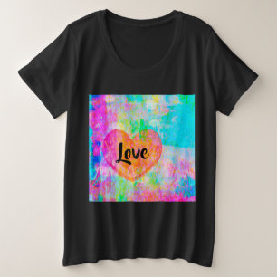 Boho Heart Love Plus Size T-Shirt