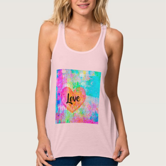 Boho Heart Love Singlet (Front)