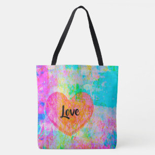 Boho Heart Love Tote Bag