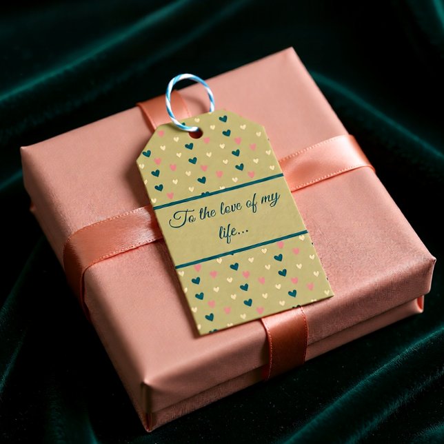 Boho Heart Pattern Valentine’s Gift Tags (Boho Heart Pattern Valentine’s Gift Tags)