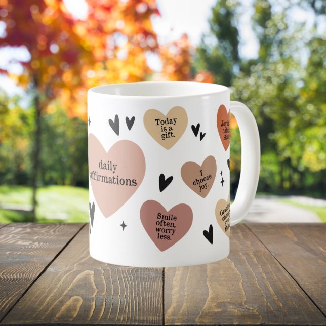Boho Heart Quote Gift, Teacher Affirmation Coffee Mug (Creator Uploaded)