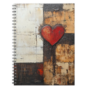 Boho Heart Spiral Notebook