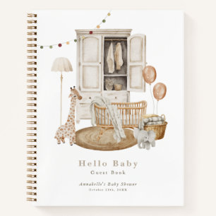 Boho Hello Baby Shower Nursery Wardrobe Guest Book