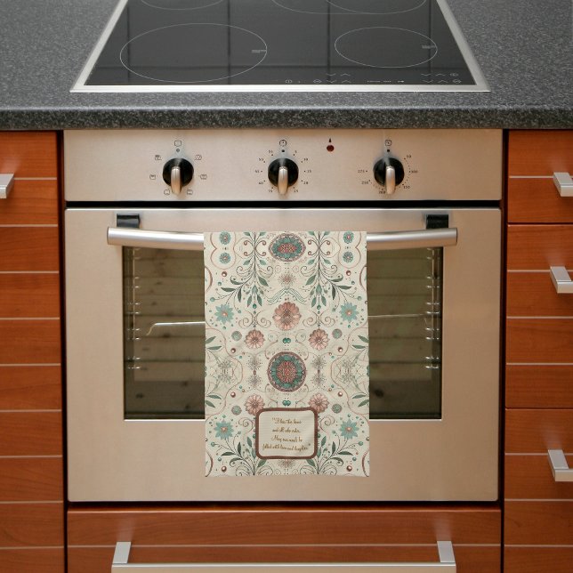 Boho Herb Customisable Tea Towel (Creator Uploaded)