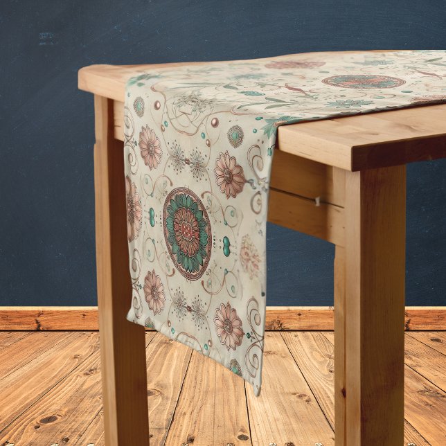 Boho Herb Pattern  Short Table Runner (Creator Uploaded)