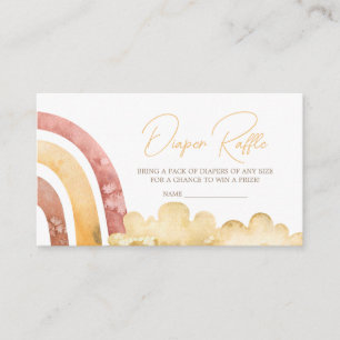 Boho Here Comes the Son Baby Shower Diaper Raffle Enclosure Card