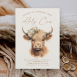 Boho Highland Cow Kids Birthday Party Invitation<br><div class="desc">Boho Highland Cow Kids Birthday Party Invitation. Click the edit/personalise button to customise this design.</div>