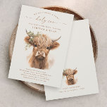 Boho Highland Cow Neutral Couples Baby Shower Invitation<br><div class="desc">Boho Highland Cow Neutral Couples Baby Shower Invitation. Click the edit/personalise button to customise this design.</div>