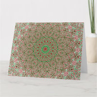 Boho Hippie Funky Trippy Ornate Christmas Mandala