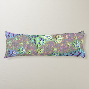 Boho Hippie Groovy Shiny Colourful Rainbow Fractal Body Cushion