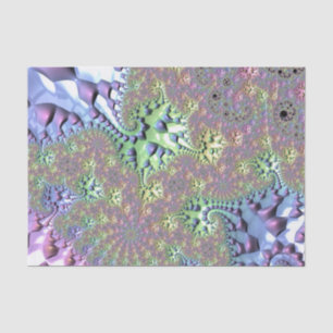 Boho Hippie Groovy Shiny Colourful Rainbow Fractal Tissue Paper