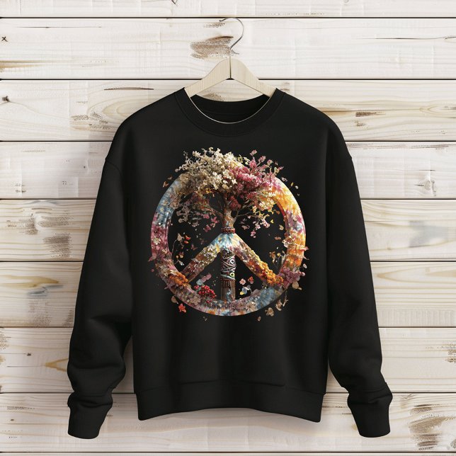Boho Hippie Peace Sign Sweatshirt (Creator Uploaded)
