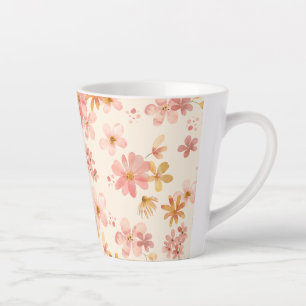 Boho hippie rustic earthy natural flowers latte mug