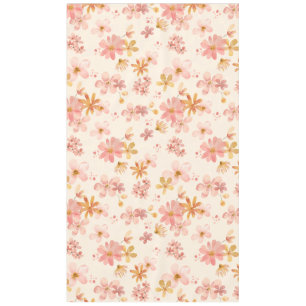 Boho hippie rustic earthy natural flowers tablecloth