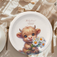 Boho Holy Cow Highland Cow 1st Birthday