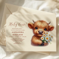 Boho Holy Cow Highland Cow Baby Shower