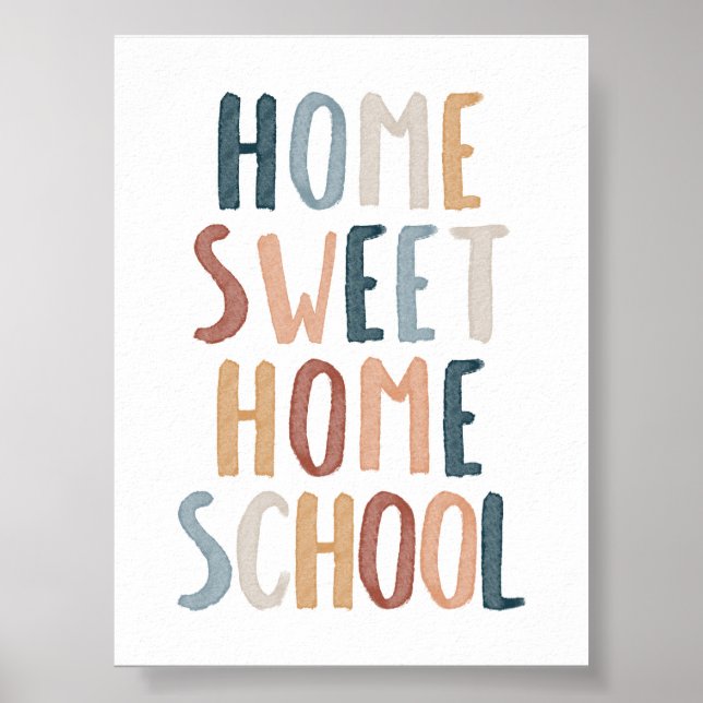 Boho home sweet homeschool poster (Front)