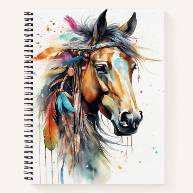 Boho Horse  Notebook (Front)