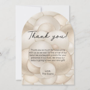 Boho Hot Air Balloon Baby Shower Thank You Card
