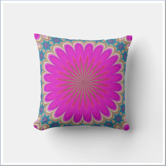 Boho Hot Pink Mandala Cushion