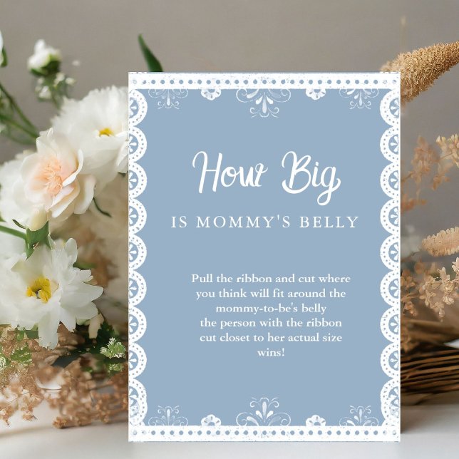 Boho How big is mum Belly baby shower game sign (Creator Uploaded)