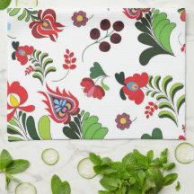 Boho Hungarian Folk Floral Design for Home or Gift