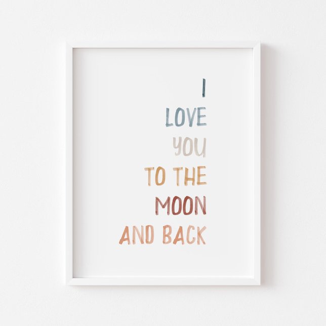 Boho I love you to the moon and back print (Creator Uploaded)