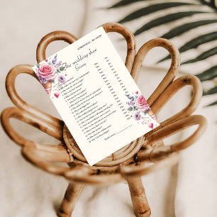 Boho Ice Cream Wedding shoe game party game Card