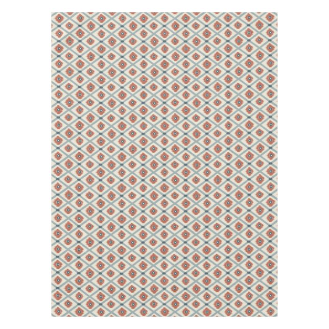 Boho Ikat Diamond Geometric Seamless Pattern  Tablecloth (Front)
