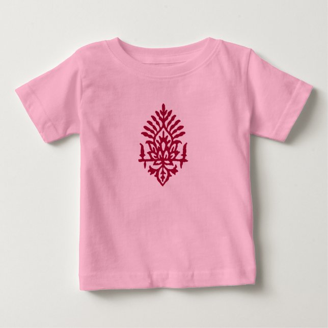 Boho India Block Print Baby T-Shirt (Front)
