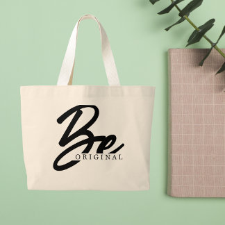 Boho Inspirational Quotes Large Tote Bag