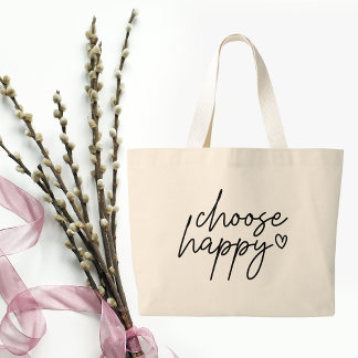Boho Inspirational Quotes Large Tote Bag