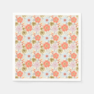 Boho Inspired Floral Pattern Napkins