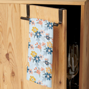 Boho Inspired Flower Pattern Kitchen Towel