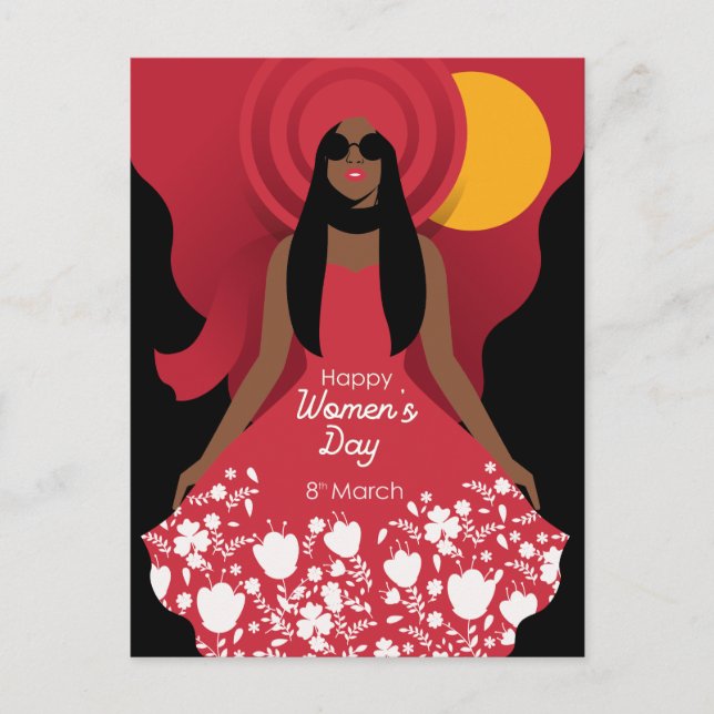 boho international womens day postcard (Front)