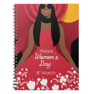 boho international womens day spiral notebook