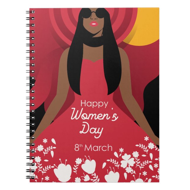 boho international womens day spiral notebook (Front)