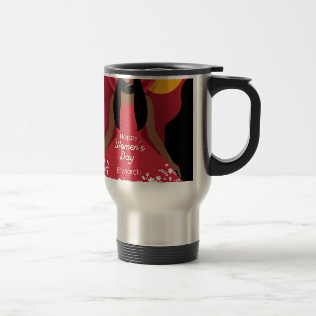 boho international womens day travel mug (Right)