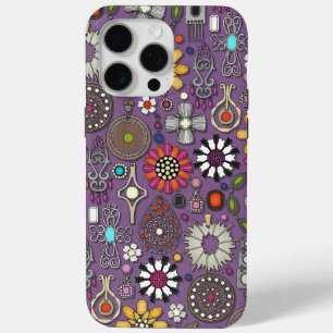 boho jewel treasures lilac iPhone 15 pro max case