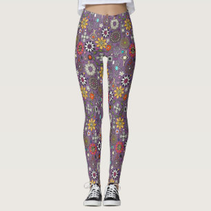 boho jewel treasures lilac leggings