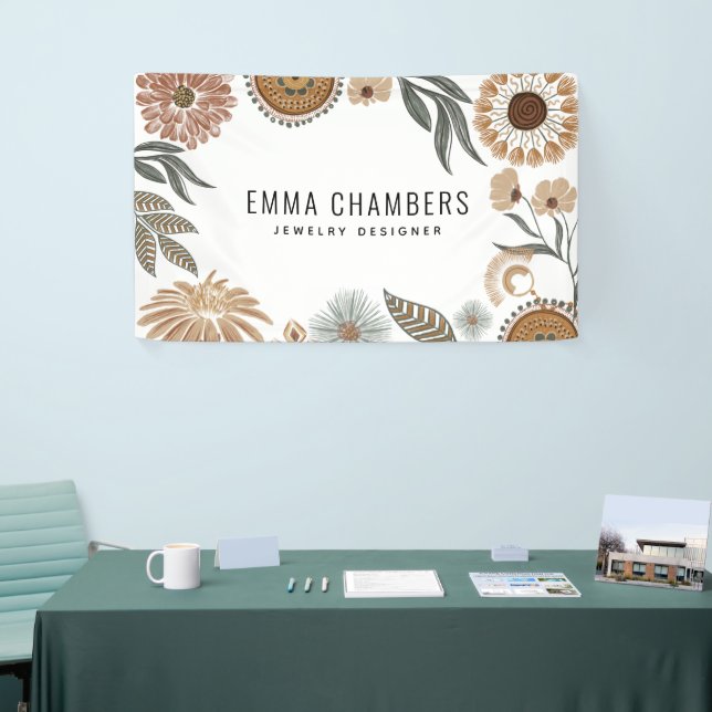 Boho Jewellery Designer Floral  Banner (Tradeshow)