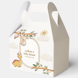 Boho Jungle Dino Clothesline Boy Baby Shower Favour Box