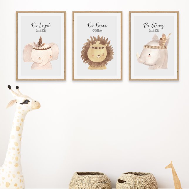 Boho Jungle Safari Animals Personalised Nursery  (Creator Uploaded)
