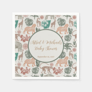 Boho Jungle Safari Baby Shower  Napkin