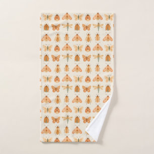 Boho Käfer, Motten, Schmetterlinge Hand Towel